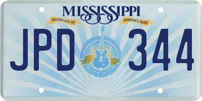 MS license plate JPD344
