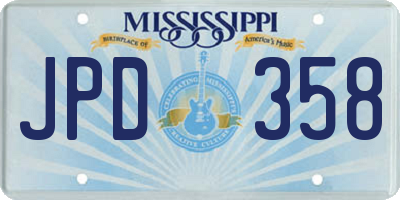 MS license plate JPD358