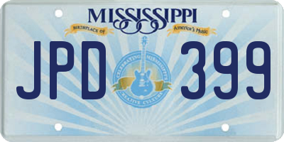 MS license plate JPD399