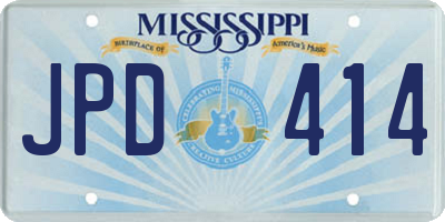 MS license plate JPD414