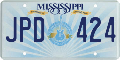 MS license plate JPD424