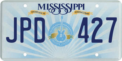 MS license plate JPD427
