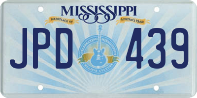 MS license plate JPD439