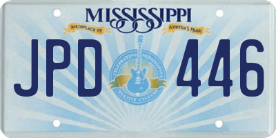 MS license plate JPD446