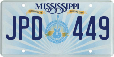 MS license plate JPD449