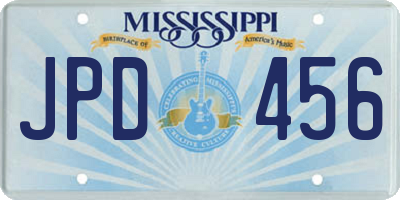 MS license plate JPD456