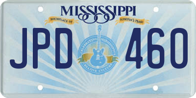 MS license plate JPD460