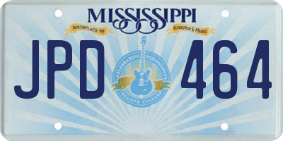 MS license plate JPD464