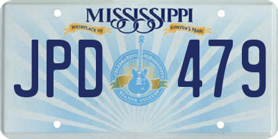 MS license plate JPD479