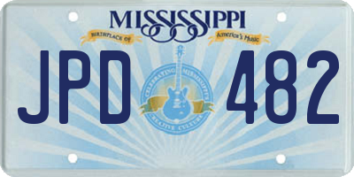 MS license plate JPD482