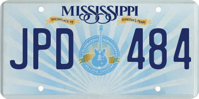 MS license plate JPD484