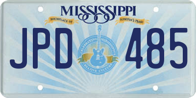 MS license plate JPD485