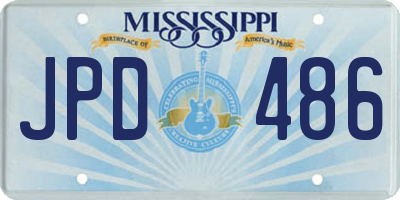 MS license plate JPD486