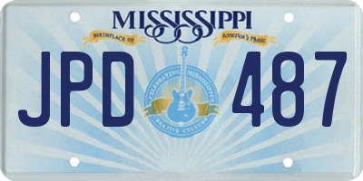 MS license plate JPD487