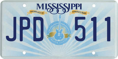MS license plate JPD511