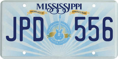 MS license plate JPD556