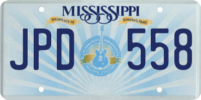 MS license plate JPD558