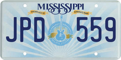 MS license plate JPD559