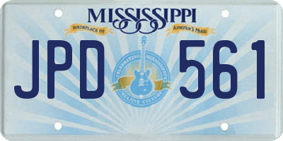 MS license plate JPD561