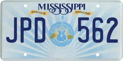 MS license plate JPD562