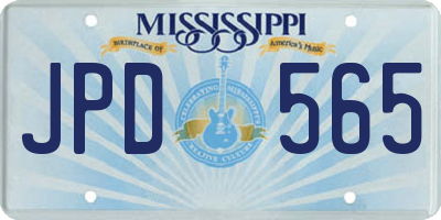 MS license plate JPD565
