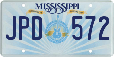 MS license plate JPD572