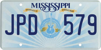 MS license plate JPD579