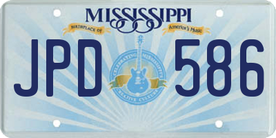 MS license plate JPD586