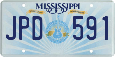MS license plate JPD591