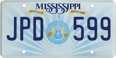 MS license plate JPD599