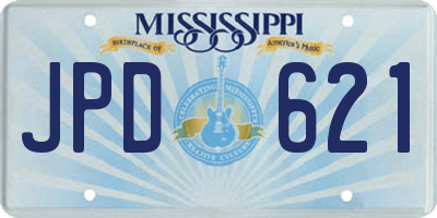 MS license plate JPD621