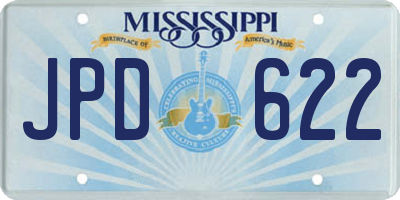 MS license plate JPD622