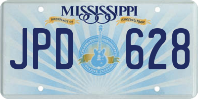 MS license plate JPD628
