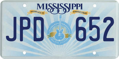 MS license plate JPD652