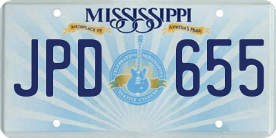 MS license plate JPD655