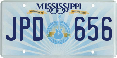 MS license plate JPD656