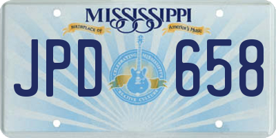 MS license plate JPD658