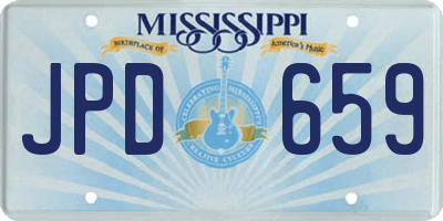 MS license plate JPD659