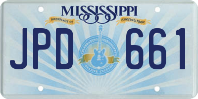 MS license plate JPD661