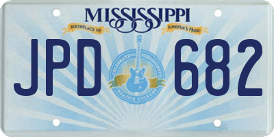 MS license plate JPD682