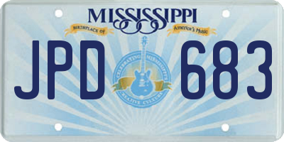 MS license plate JPD683