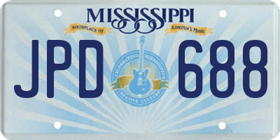 MS license plate JPD688