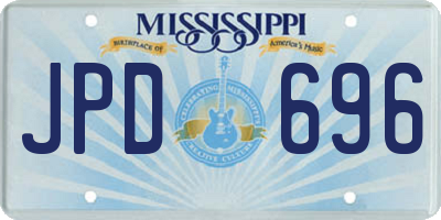 MS license plate JPD696