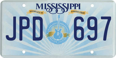 MS license plate JPD697