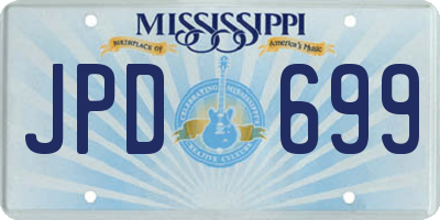 MS license plate JPD699