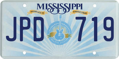 MS license plate JPD719