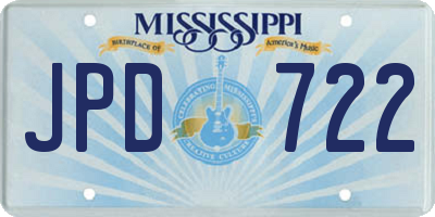 MS license plate JPD722