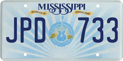 MS license plate JPD733