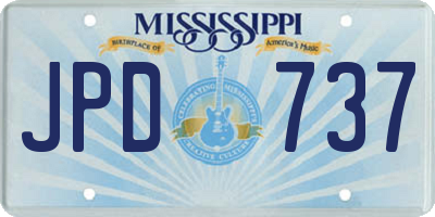 MS license plate JPD737