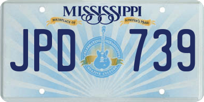 MS license plate JPD739